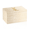 YSL Beauty Adventskalender 2025 in gold-schwarzer Box mit 24 luxuriösen Mini-Parfums, Skincare, Make-up und Accessoires.