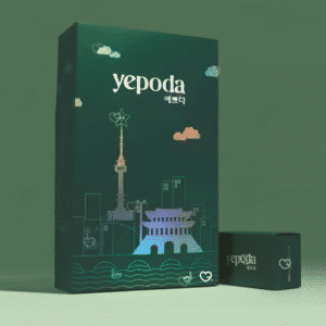 Yepoda Adventskalender 2025 in festlicher Box mit 24 kbeauty Skincare-Highlights, Make-up, Düften und Accessoires.