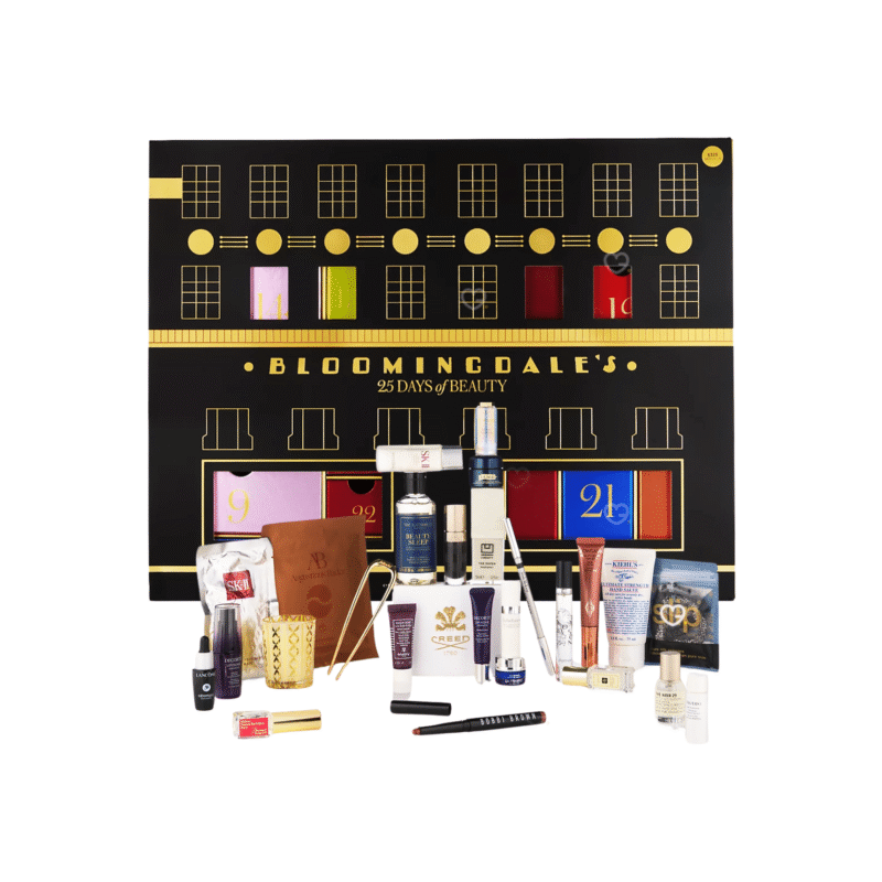 bloomingdales Adventskalender 2025 mit 27 Luxus-Beautyprodukten, inkl. 9 Originalgrößen von Marken wie La Mer und Jo Malone