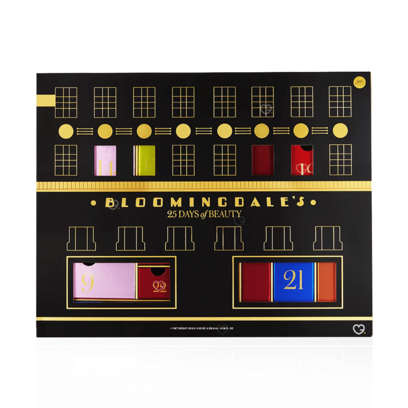 bloomingdales Adventskalender 2025 mit 27 Luxus-Beautyprodukten, inkl. 9 Originalgrößen von Marken wie La Mer und Jo Malone
