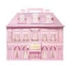 Lancôme Adventskalender 2026, die geschlossene rosafarbene Haus-Box vor weißem Hintergrund