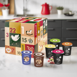 mymuesli Deluxe Adventskalender 2025 mit 24 Bio-Müslis und Porridges, limitierte Gourmet-Edition mit Gutschein-Extras