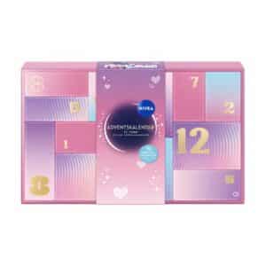 Nivea Jugend Adventskalender 2026, geschlossene Schachtel mit Badge 10 Original Produkte, 12 Türchen