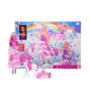 Barbie Adventskalender 2025 mit Puppe als Meerjungfrau, Prinzessin oder Fee, 4 Fantasietieren und 20 magischen Accessoires.