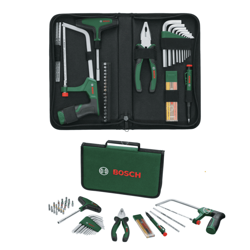 Bosch Adventskalender 2025 mit 24 Türchen und 41 Werkzeugen für Heimwerker, limitierte DIY-Edition für Männer.