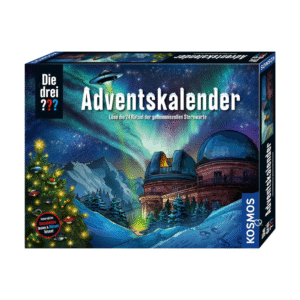 Die DREI ??? Adventskalender 2025 mit 24 Detektivgimmicks, Rätseln und Geschichte – spannender Spielspaß für Kinder.