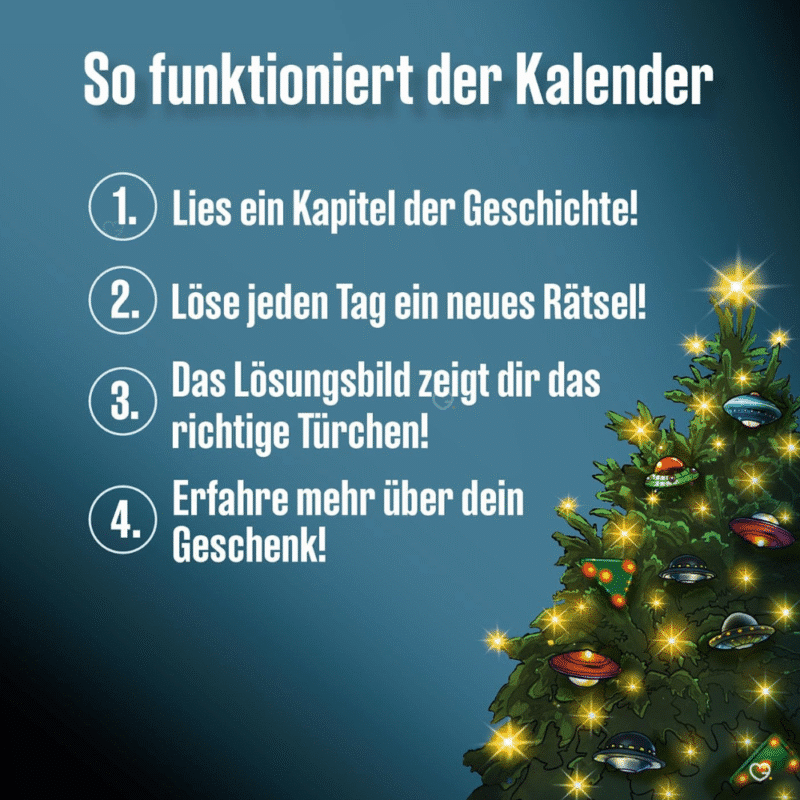 Die DREI ??? Adventskalender 2025 mit 24 Detektivgimmicks, Rätseln und Geschichte – spannender Spielspaß für Kinder.