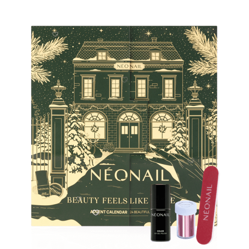 NÉONAIL Adventskalender 2025 mit 24 Nagel-Highlights, UV-Lacken und Nail-Art in festlicher Box für stilvolle Maniküre.