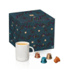 Nespresso Original Adventskalender 2025 mit 24 Kaffeekapseln und Porzellantasse in eleganter, festlicher Geschenkbox.