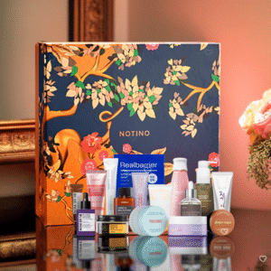 Notino KBeauty Adventskalender 2025 in rosa-goldener Box mit 24 koreanischen Pflege- und Make-up-Highlights im Premiumdesign.