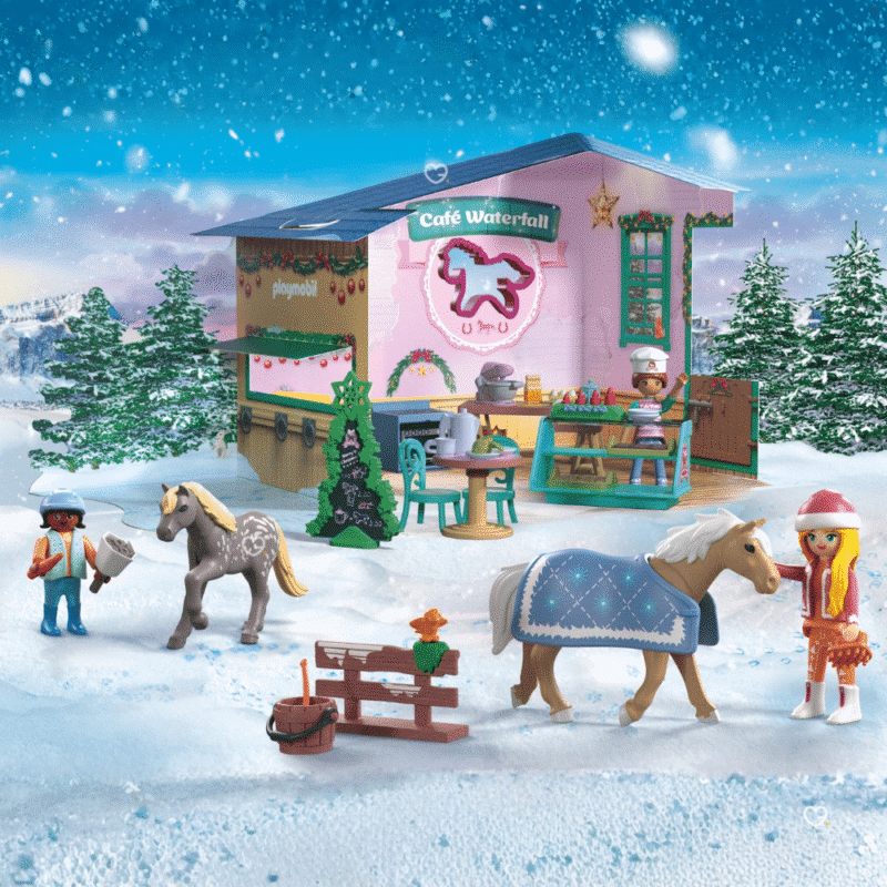 PLAYMOBIL Horses of Waterfall Adventskalender 2025 (71952) mit Pferd, Poney und Backzubehör für kreatives Spiel im Advent.