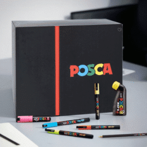 Posca Adventskalender 2025 mit 24 farbigen Markern und Stiften für kreative DIY-Ideen im Advent.