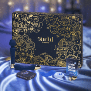 Sinful Premium Adventskalender 2025 in schwarzer Luxusbox mit 24 erotischen Überraschungen für Paare und Singles.
