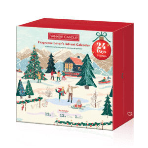 Yankee Candle Book Adventskalender 2025 in Buchform mit 24 Duftkerzen und Glas-Photophor für festliche Wohlfühlmomente.