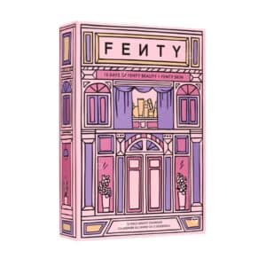 Fenty Beauty Adventskalender 2026, geschlossene Box im Boutique-Design in Rosa und Violett