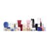 Alle Produkte des Shiseido Adventskalenders 2026 nebeneinander, 24 Tuerchen japanische Pflege
