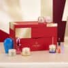 Shiseido GINZA WONDER Adventskalender mit Ultimune-Serum und Cremes davor aufgereiht