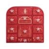 Charlotte Tilbury Adventskalender 2026, geschlossene rote Beauty-Box mit 12 Türchen vor weißem Hintergrund