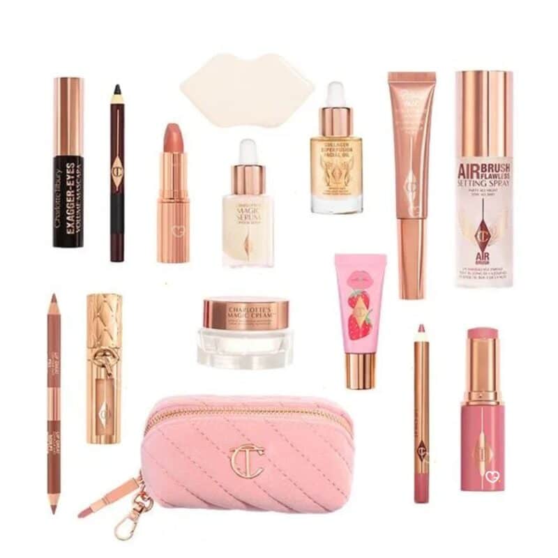 Charlotte Tilbury Adventskalender 2026 alle 15 Produkte im Flatlay