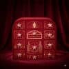Charlotte Tilbury Adventskalender 2026 geschlossen auf rotem Samt