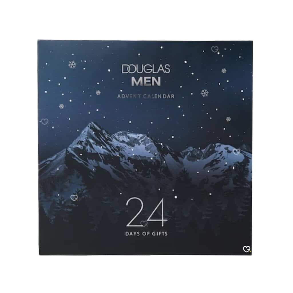 Douglas Männer Adventskalender 2026 geschlossene Verpackung mit Berglandschaft-Design