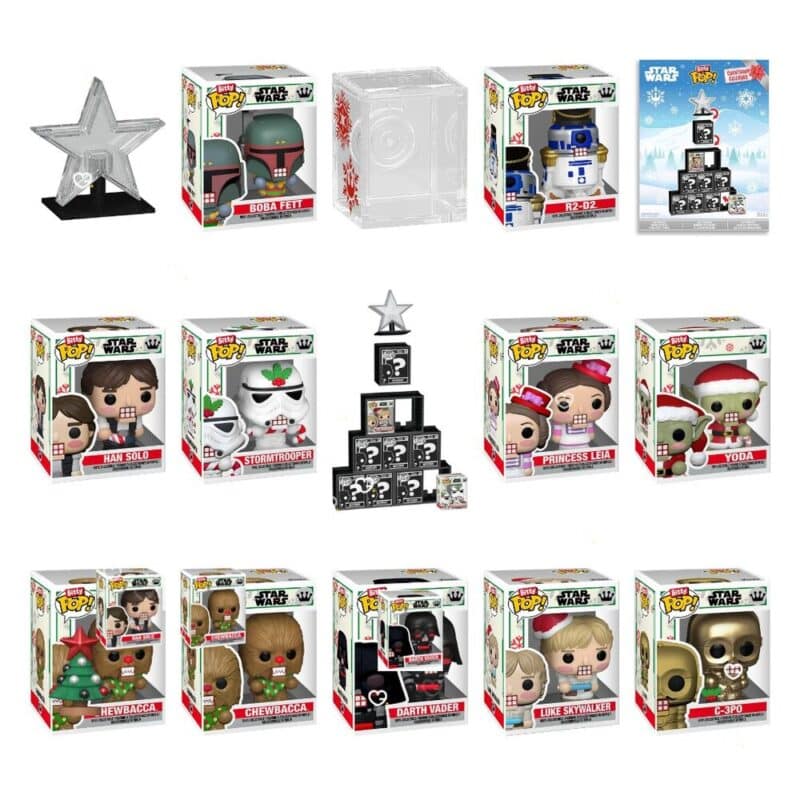 Die 10 Bitty POP! Star Wars Figuren aus dem Adventskalender 2026: Darth Vader, Yoda, R2-D2 und weitere Charaktere