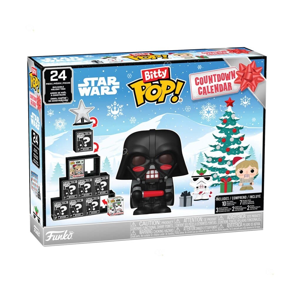 Funko Bitty POP! Star Wars Adventskalender 2026: Verpackung mit 24 Türchen und Darth Vader Motiv