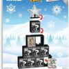 Vollständig aufgebauter Weihnachtsbaum aus dem Funko Bitty POP! Star Wars Adventskalender mit glitzernder Baumspitze