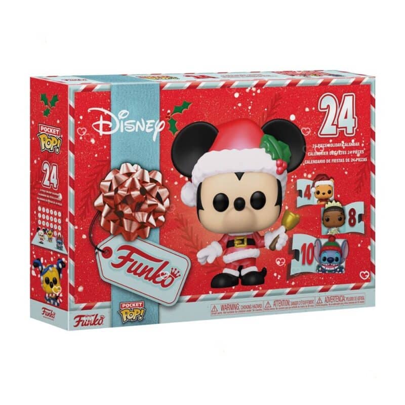 Funko Pocket POP Disney Adventskalender 2026, geschlossene Verpackung mit Micky als Weihnachtsmann