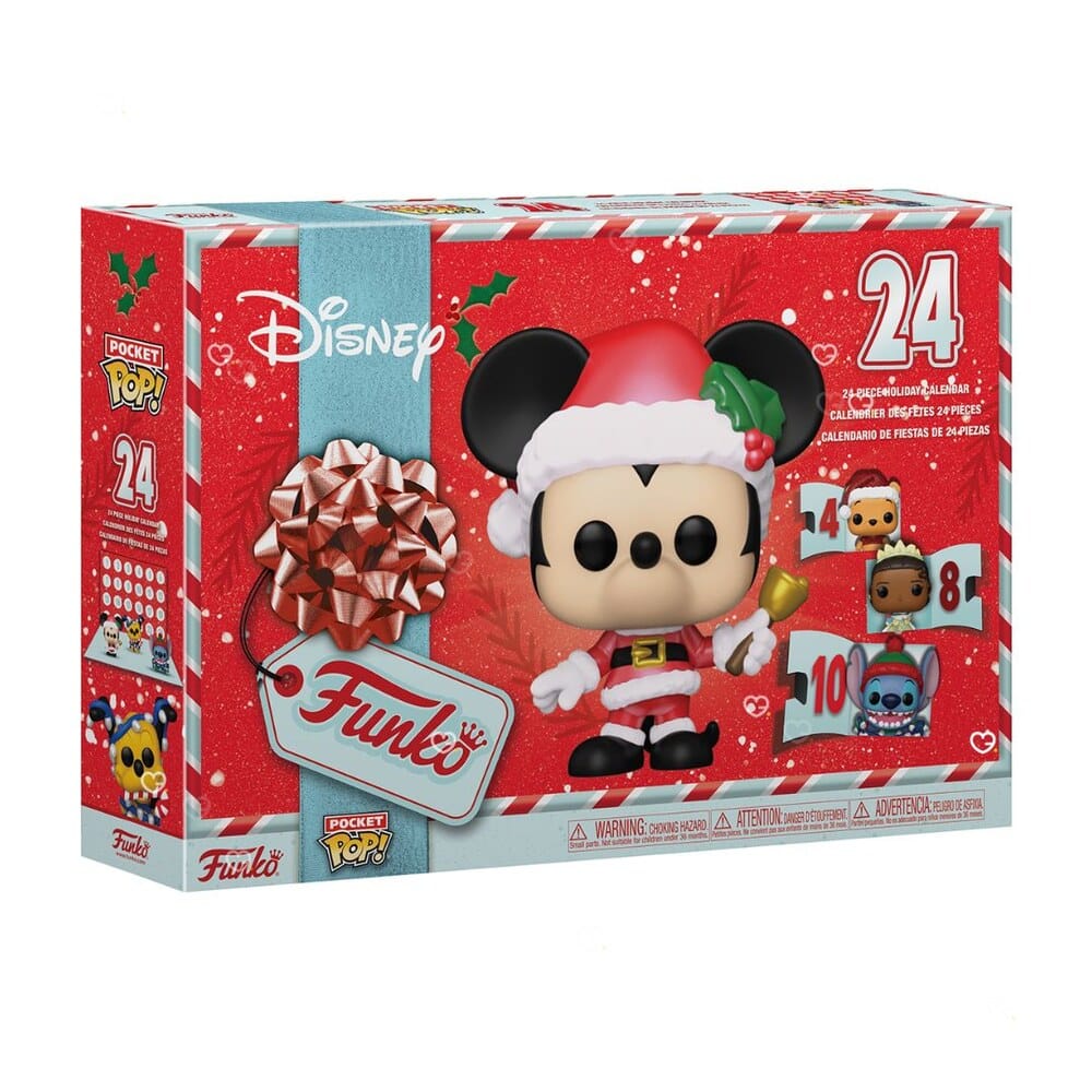 Funko Pocket POP Disney Adventskalender 2026, geschlossene Verpackung mit Micky als Weihnachtsmann