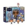 Funko Pocket POP Harry Potter Adventskalender 2026, festliche Albus-Dumbledore-Figur auf der Box mit vier Pocket-POP-Figuren im Vordergrund