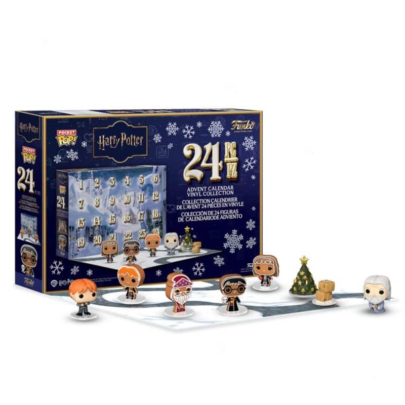 Funko Pocket POP Harry Potter Adventskalender 2026, geöffnete Verpackung mit 24 nummerierten Türchen