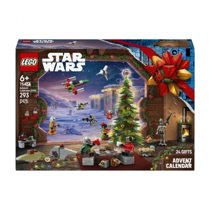 Lego Star Wars Adventskalender 2026 (75456), Verpackung mit The-Mandalorian-Motiv auf weißem Hintergrund