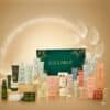 Liz Earle Adventskalender 2026 Produktpalette, komplette Hautpflege-Auswahl auf Gold