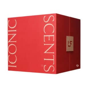 Lookfantastic Parfum Adventskalender 2026, rotes Coffret Iconic Scents geschlossen