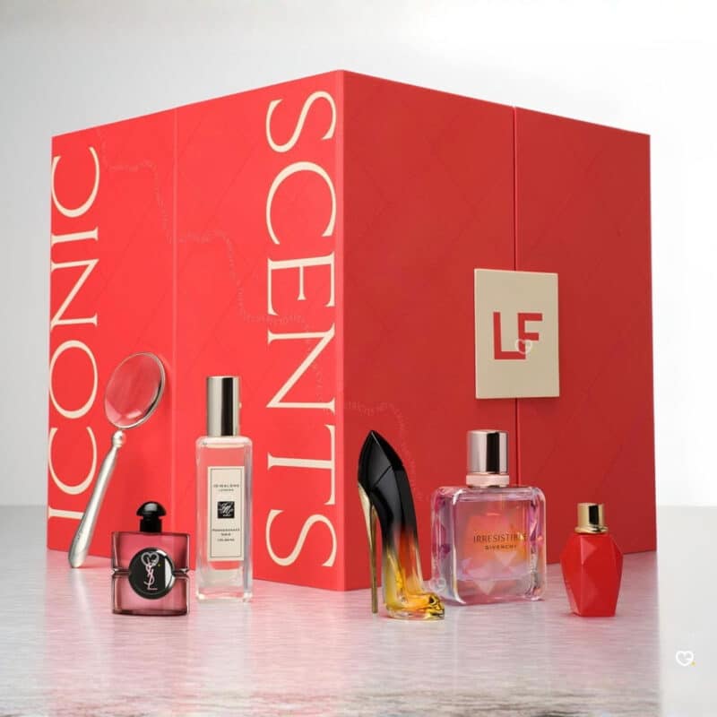 Duftauswahl des Lookfantastic Parfum Adventskalenders 2026, Eau de Parfum mehrerer Haeuser