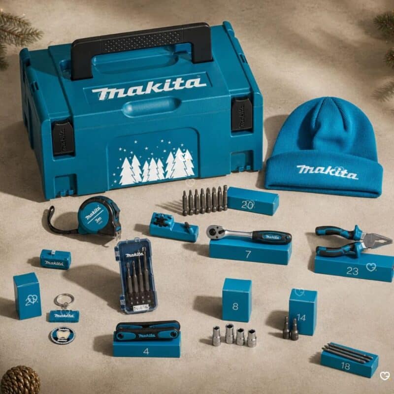 Kompletter Inhalt des Makita Adventskalenders 2026 im Überblick