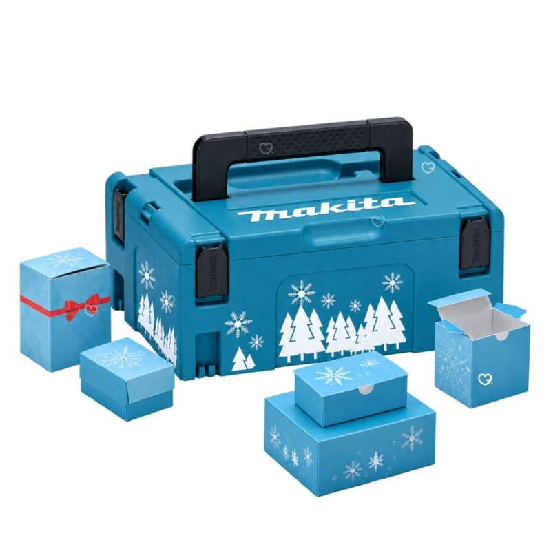 Makita Adventskalender 2026 mit nummerierten Türchen-Boxen