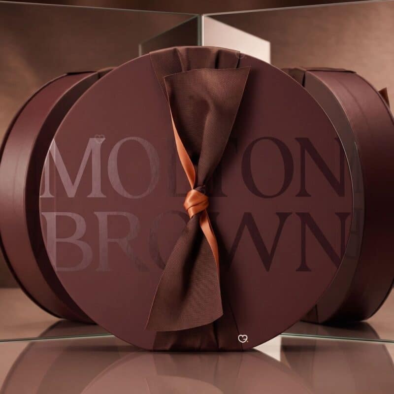 Molton Brown Adventskalender 2026 runde Box mit Spiegeleffekt