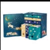 Paul and Joe Adventskalender 2026, Schubladenbox von der Seite mit Schlitten und Tiermotiven
