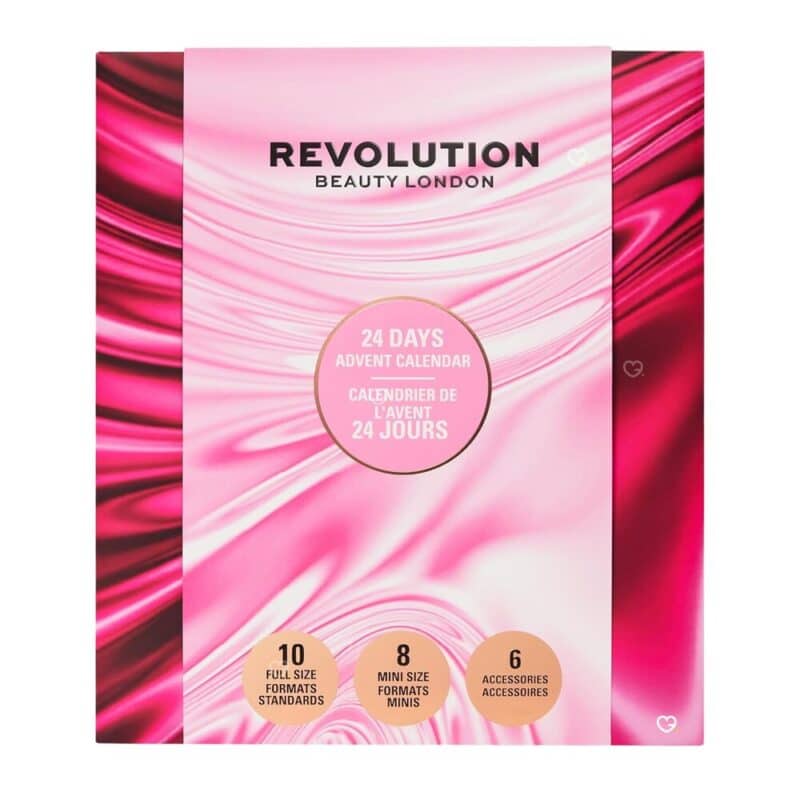 Revolution Adventskalender 2026 geschlossene Box, rosa Design