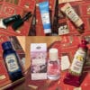 Pflegeprodukte des Yves Rocher Adventskalender 2026, darunter Miel de Poire und Sur La Lande