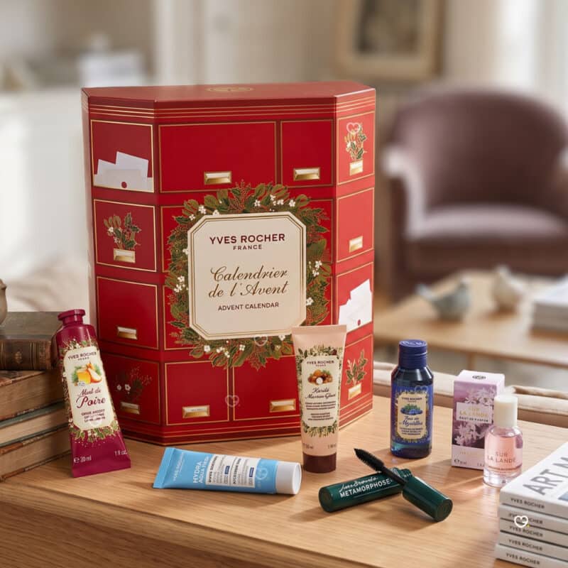 Yves Rocher Adventskalender 2026 als Geschenkidee im Wohnzimmer