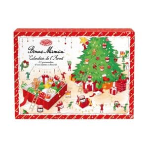 Bonne Maman Adventskalender 2026, geschlossene Triptychon-Box im Vichy-Karo