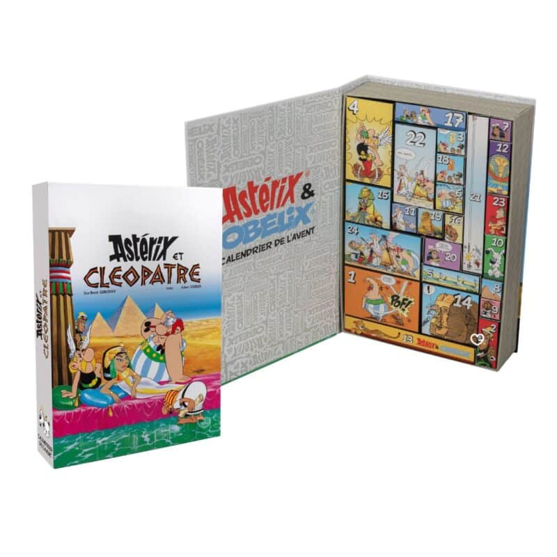 Cinereplicas Asterix Adventskalender 2026 aufgeklappt mit 24 Türchen