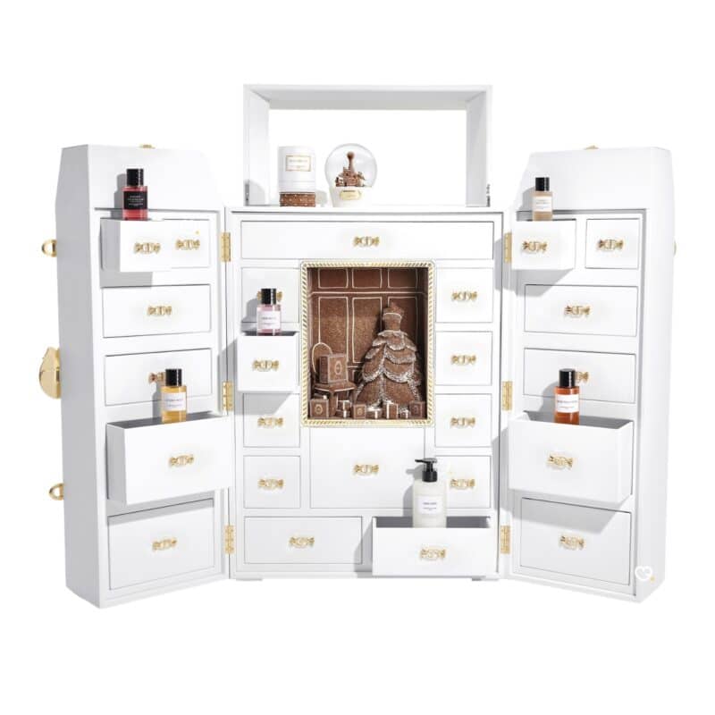 Dior Exception Adventskalender 2026, vollständig geöffnete Frisierkommode mit 24 Schubladen