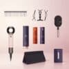 Alle Produkte des Dyson Adventskalender 2026: Kamm, Clips, Buerste, Sprays und Foehn
