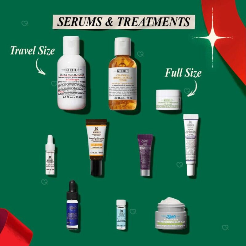 Kiehl's Adventskalender 2026, enthaltene Seren und Behandlungen