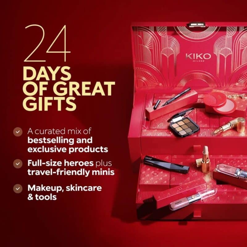 Kiko Adventskalender 2026 mit 24 Türchen voller Make-up, Pflege und Accessoires