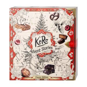KoRo Adventskalender 2026 Classic Edition, Box im illustrierten Buch-Design